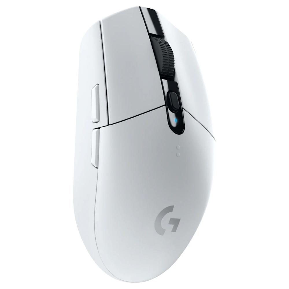 Logitech G305 Lightspeed wireless mouse in white